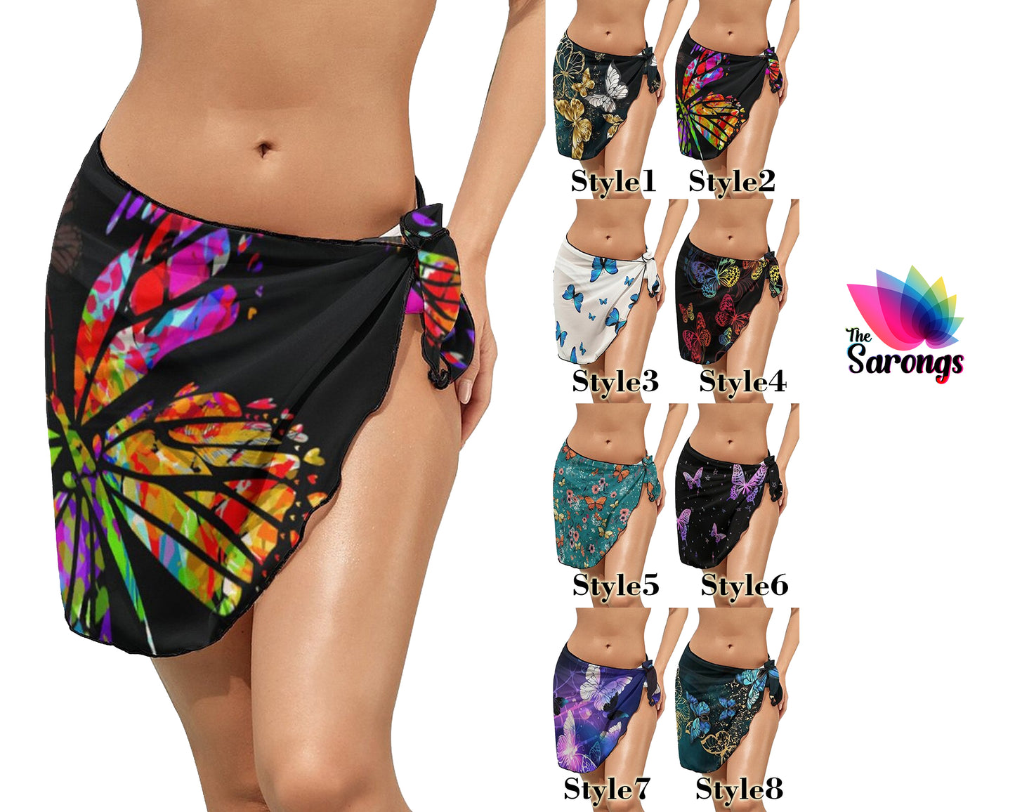 Butterfly Print Sarong