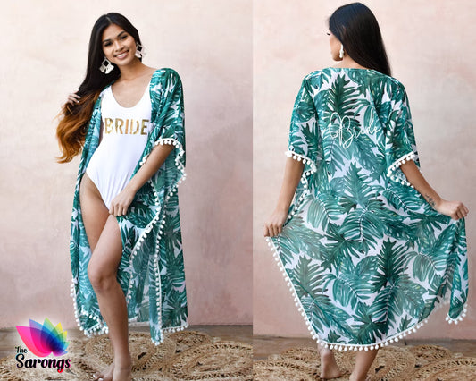 Palm leaf Swimsuit Coverup